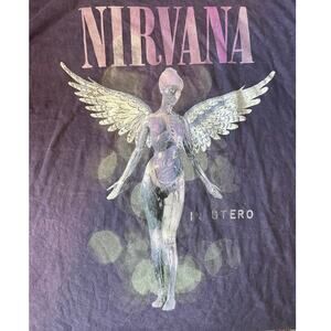 Nirvana In Utero Purple T-Shirt Men's 2X
